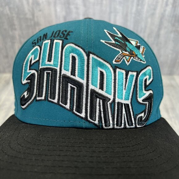 San Jose Sharks Wave Spell Out NHL Hockey Hat New Era Snapback Baseball Cap - Picture 4 of 11